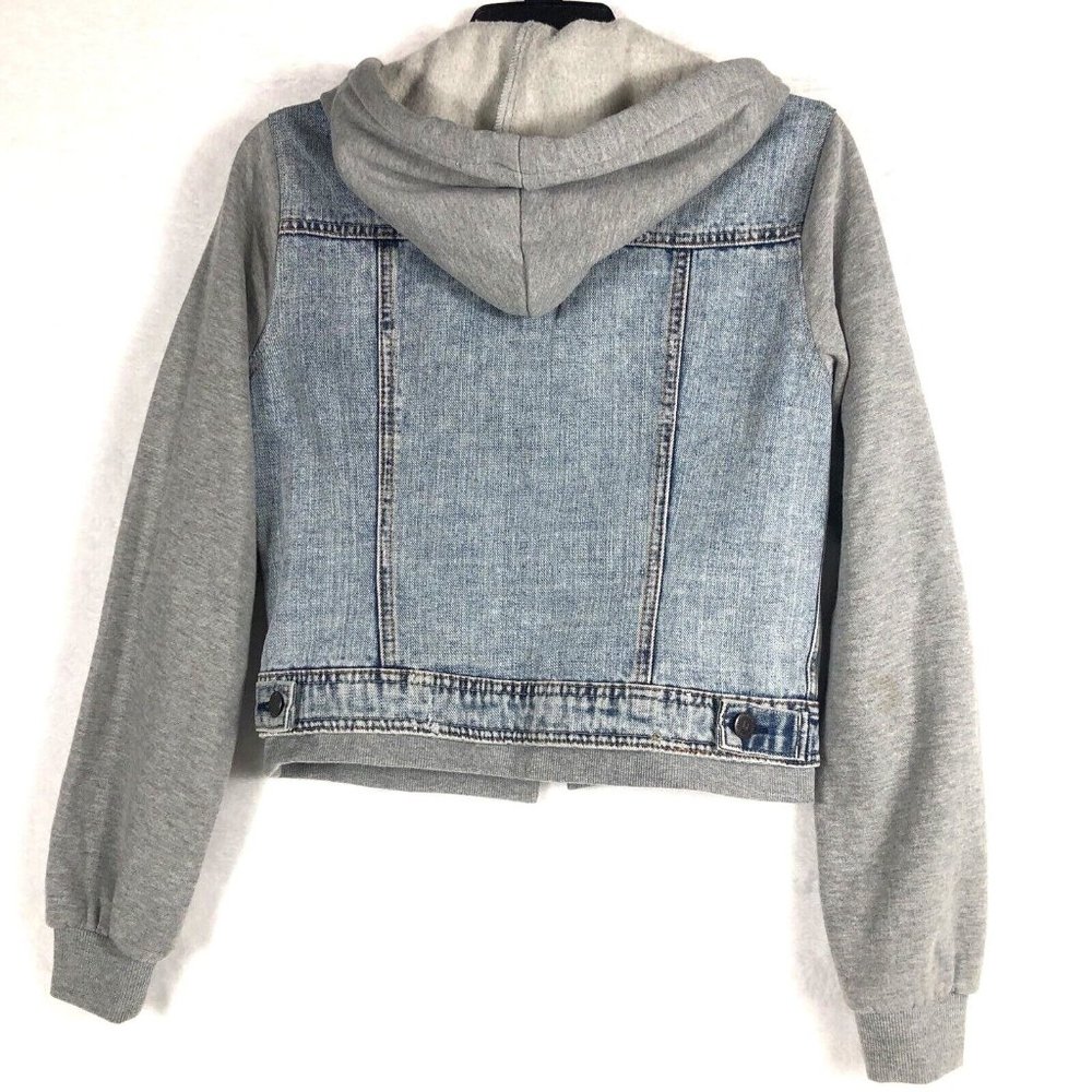 Highway Jeans Girls Denim Jacket Size S Hooded Sweatshirt Button Up Casual - Picture 13 of 15
